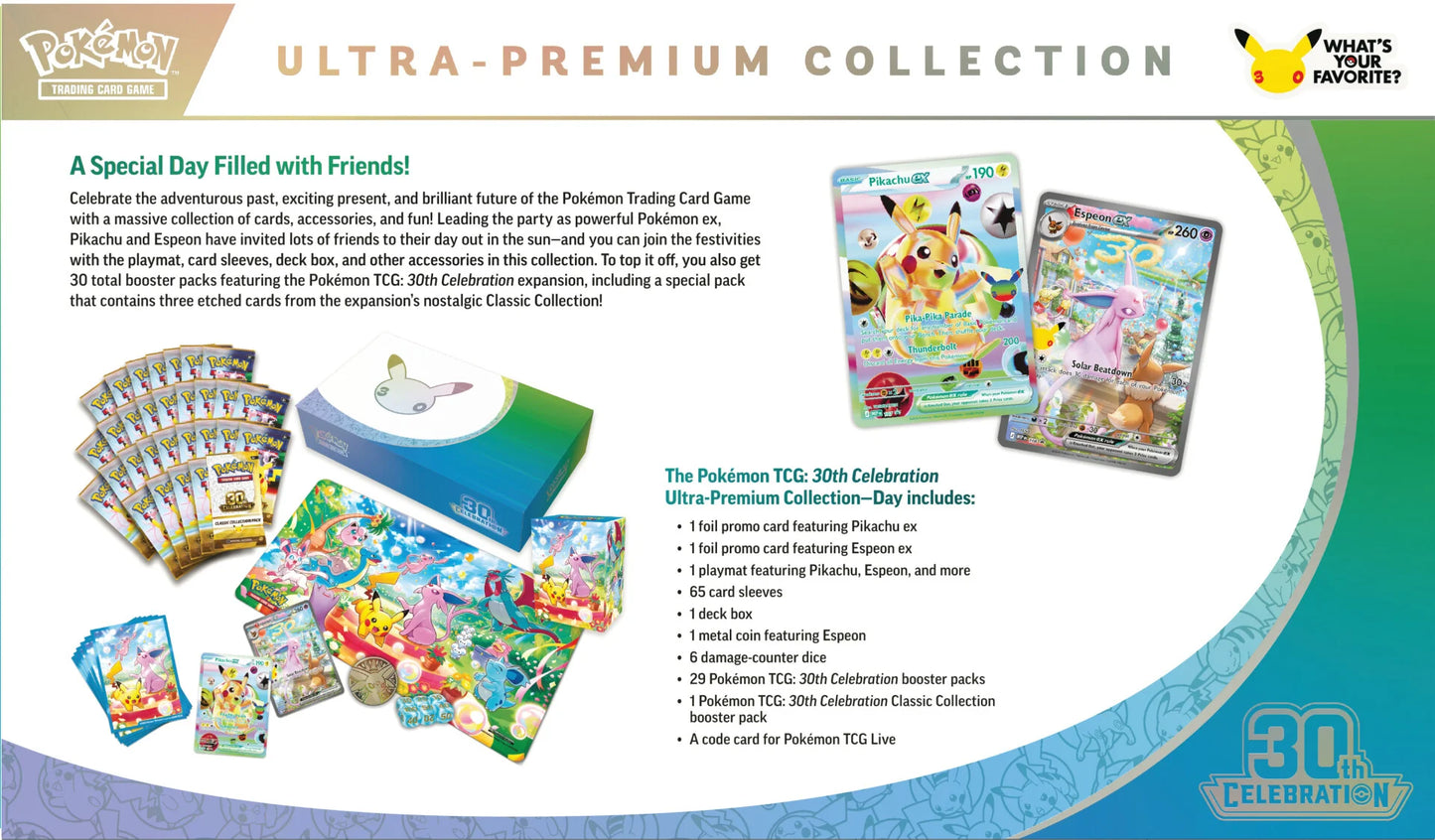 Pokémon 30th Celebration Ultra Premium Collection Day